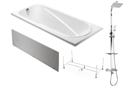 Готовое решение: акриловая ванна Weltwasser Oker с душевой системой Weltwasser TS 5280