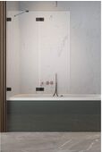 Распашная стеклянная шторка для ванны Essenza Pro Black PND II