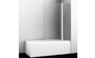 Распашная стеклянная шторка для ванны WasserKRAFT Berkel 48P02