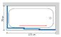Раздвижная стеклянная шторка для ванны GuteWetter Practic Part GV-413A