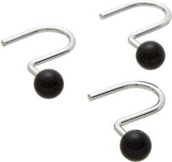Крючки для шторки Carnation Home Fashions Ball Type Hook Black