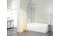 Распашная стеклянная шторка для ванны Bravat Alfa A2