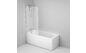 Неподвижная стеклянная шторка для ванны Am.Pm Gem W90BS-080