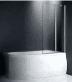 Распашная стеклянная шторка для ванны Roth TV2