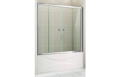 Раздвижная стеклянная шторка для ванны Cezares Pratico VF2
