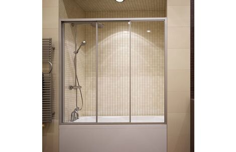 Раздвижная стеклянная шторка для ванны GuteWetter Practic Part GV-403