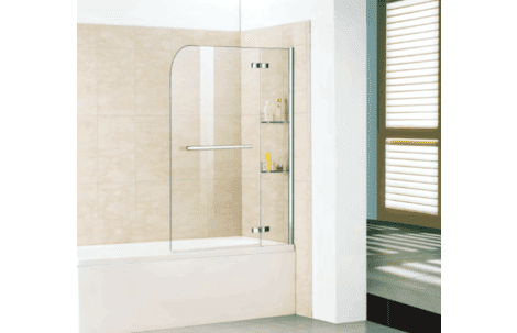 Распашная стеклянная душевая шторка для ванны Weltwasser WW100 100D2AK