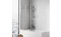 Складная стеклянная шторка для ванны New Trendy Trex P-0152