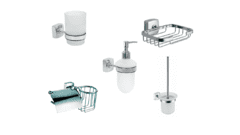 Набор аксессуаров для ванной и туалета Fixsen Kvadro 2.02