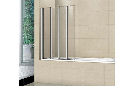 Складная стеклянная душевая шторка для ванны Weltwasser WW100 100ZF4