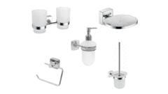 Набор аксессуаров для ванной и туалета Fixsen Kvadro 8