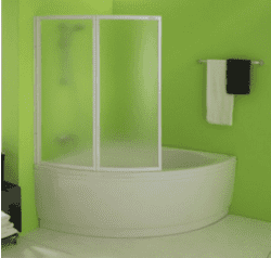 Складная пластиковая шторка для ванны Kolpa-san Quat TP