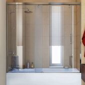 Раздвижная стеклянная шторка для ванны GuteWetter Slide Part GV-862