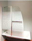 Распашная стеклянная шторка для ванны Coliseum SW-L1412