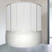 Раздвижная пластиковая шторка для ванны Bas Мега