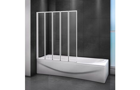 Складная стеклянная шторка для ванны Cezares Relax V-5