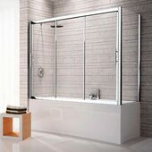 Раздвижная стеклянная шторка для ванны Novellini Lunes V